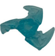 Lego shuriken, průhledná světle modrá (73766a TRANS-LIGHT BLUE)